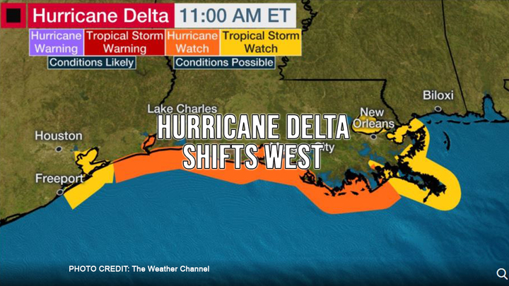 Hurricane Delta Shifts West Featured Image